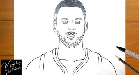 Cómo dibujar a Stephen Curry fácil