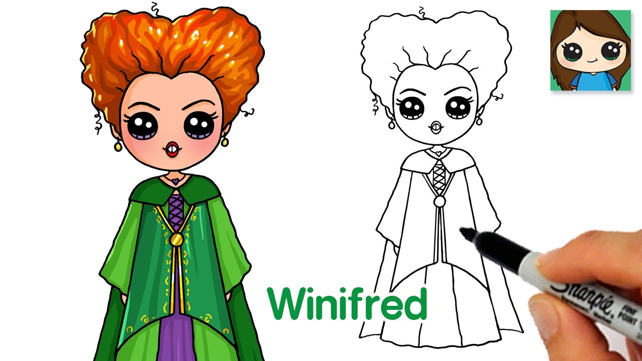 How To Draw Witch Winifred Sanderson Hocus Pocus