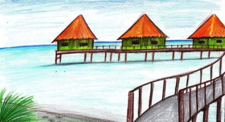 Comment dessiner une cabane de plage étape par étape – très facile