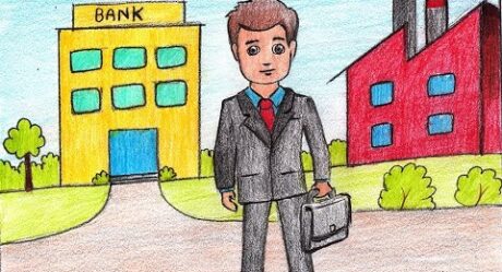 How to Draw a Businessmen with Briefcase Scene Step by Step – very easy