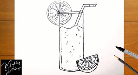 Comment dessiner un verre de jus d’orange