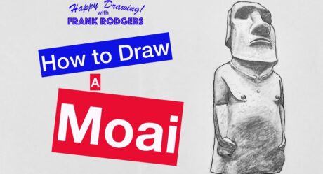 Cómo dibujar un Moai. Estructuras icónicas No.9 ¡Feliz dibujo! con frank rodgers