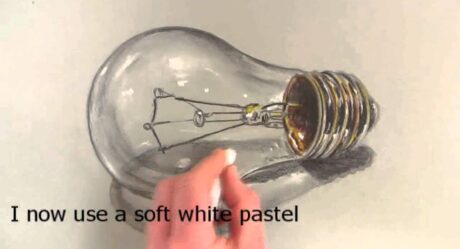 How to Draw a Realistic Lightbulb: Time Lapse