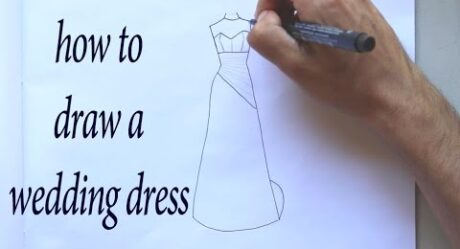 Cómo dibujar un diseño de vestido de novia
