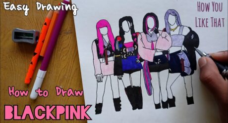 Comment dessiner Blackpink Easy | Dessin Blackpink | Comment dessiner un croquis Blackpink | Dessin Blackpink facile