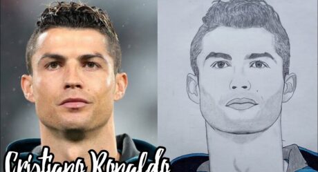 Comment dessiner Cristiano Ronaldo | Esquisse de Cristiano Ronaldo étape par étape facile | Ronaldo Esquisse facile