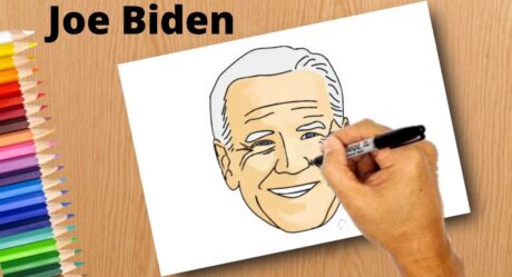 Cómo dibujar un boceto fácil de Joe Biden | Dibujando al presidente estadounidense Joe Biden