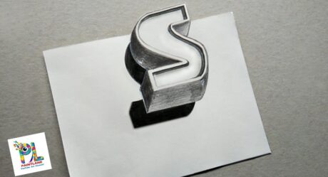 Cómo dibujar la letra S –Ilusión óptica– 3D Trick Art en papel