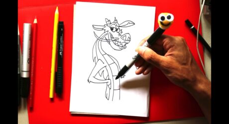 How to draw Mushu from Mulan step by step