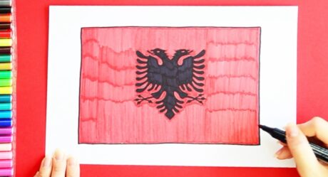 Cómo dibujar la bandera nacional de Albania