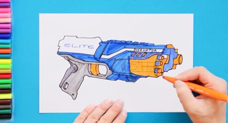 How to draw Nerf N-Strike Elite Disruptor