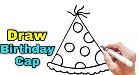 How to draw Party Birthday Hat | Birthday Hat Drawing Easy