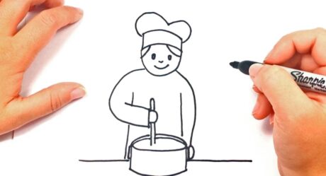 Comment dessiner un cuisinier | Tutoriel Cook Easy Draw