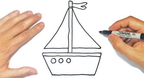 Comment dessiner un voilier étape par étape | Dessins faciles