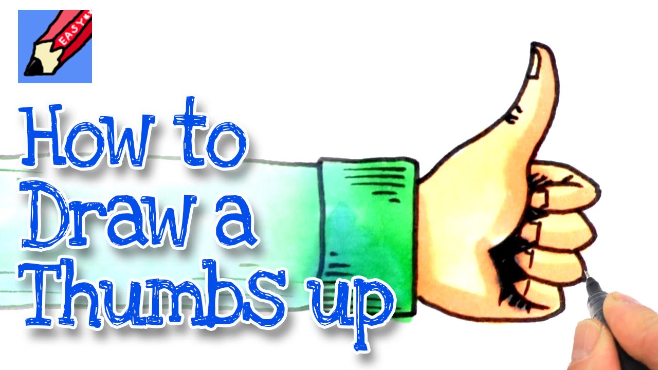 How to draw a Thumbs Up Real Easy