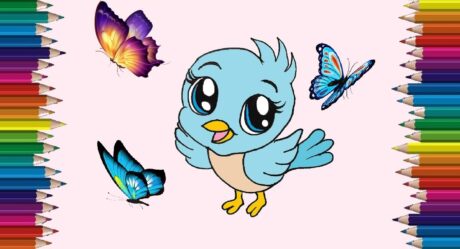 How to draw a baby bird cute and easy – Bird cartoon drawing easy