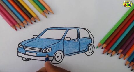 Como dibujar un carro paso a paso| Dibujo y coloreado de coches sencillos.