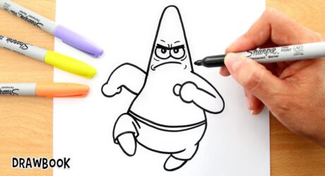 How to draw angry PATRICK STAR (SpongeBob SquarePants)