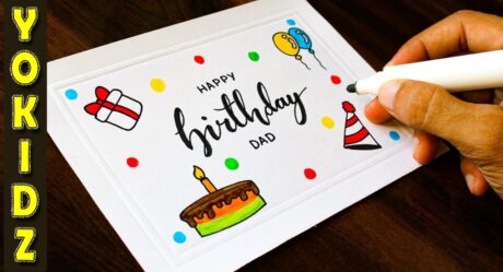 How to draw birthday card for father