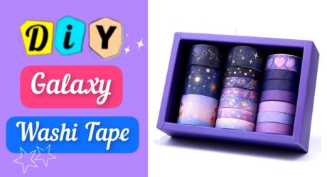 How to make Galaxy Washi Tape (for Journal) at your home _ Paper Craft _ art and craft _Journal idea