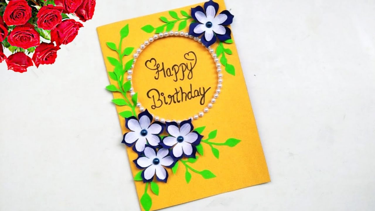 How to make Happy Birthday card//DIY Beautiful Handmade Birthday ...