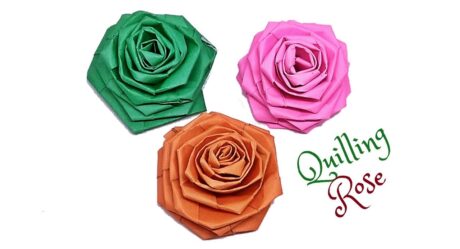 How to make – Paper Quilling Rose Tutorial || Twisted Rose || Quilled Rose || Craftastic