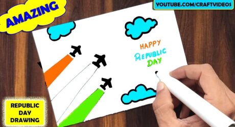 How to make Republic day greeting card | Republic day card drawing