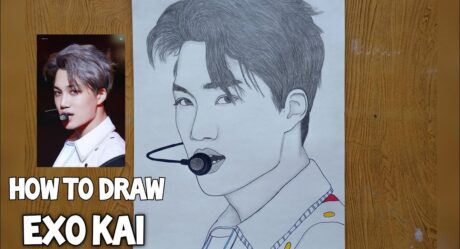 Dibujo de Kai |EXO| Cómo dibujar EXO Kai | Dibujo fácil de Kai | Dibujo de miembros de EXO fácil paso a paso