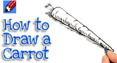 Aprende a dibujar una zanahoria Real Easy | Paso a paso con Easy – Instrucciones habladas