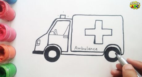 Apprendre à dessiner Ambulance| Comment dessiner une camionnette facile étape par étape