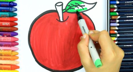 Apple coloring pages | How to draw Apple | learn to color