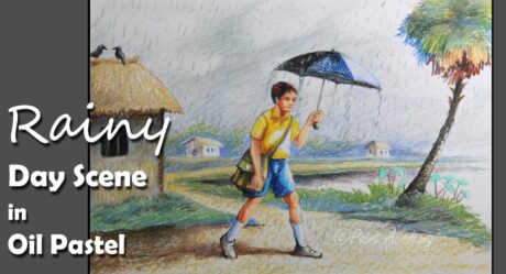 Rainy Day : Una composición sobre Pastel al Óleo | dibujo y pintura paso a paso
