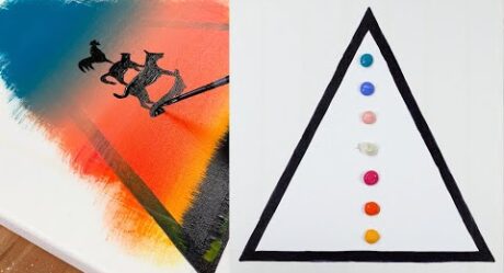 Triangle | Double Exposure | Silhouette Art | Shorts | 1 minute Painting Demo | Satisfying Video