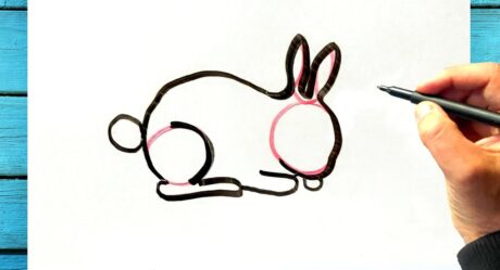 Tuto dessin lapin facile a faire, Comment dessiner avec les chiffres facilement