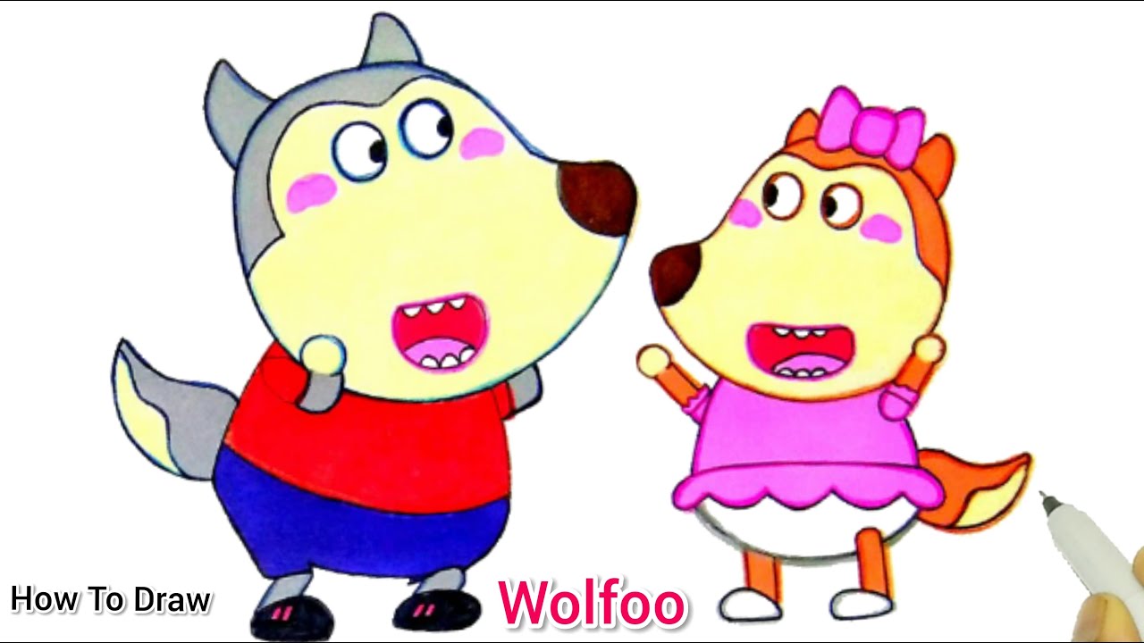 Wolfoo. Wolfoo Lucy. Wolfoo раскраска. Wolfoo персонажи.