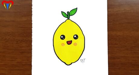 limon çizimi – kolay meyve çizimleri – kolay çizimler, basit, sevimli, güzel, tatlı, resim