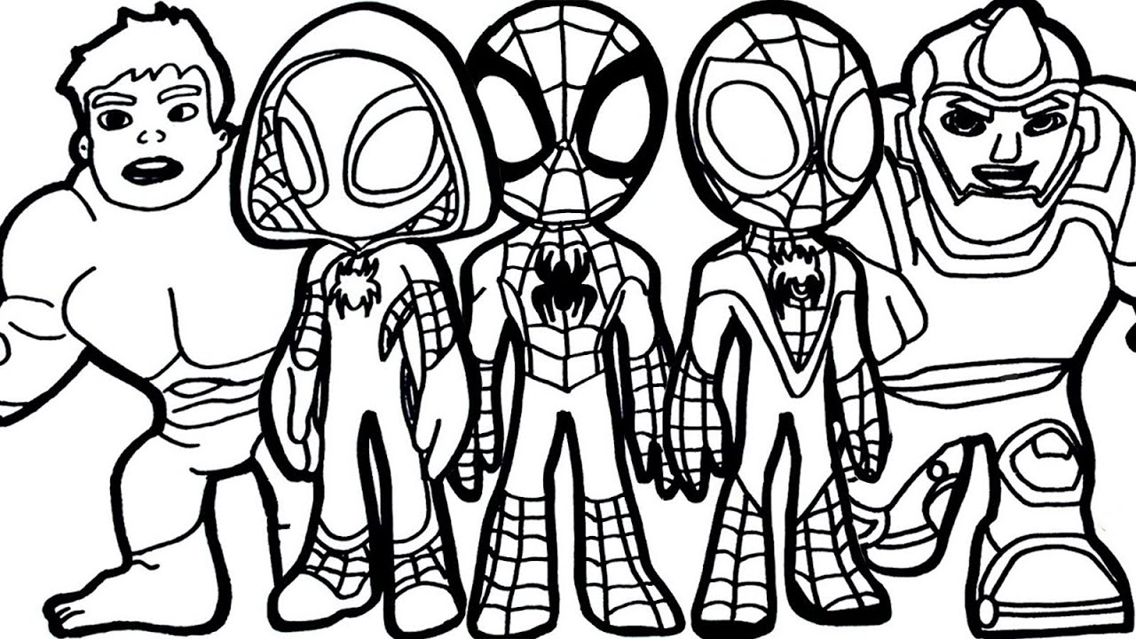 Drawings of the Marvel's SPIDEY and His Amazing Friends - how to draw ...