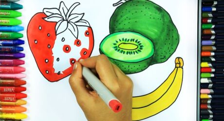 Dibujos para dibujar | Dibujos para pintar y colorear | Cómo dibujar fresa | Family friendly