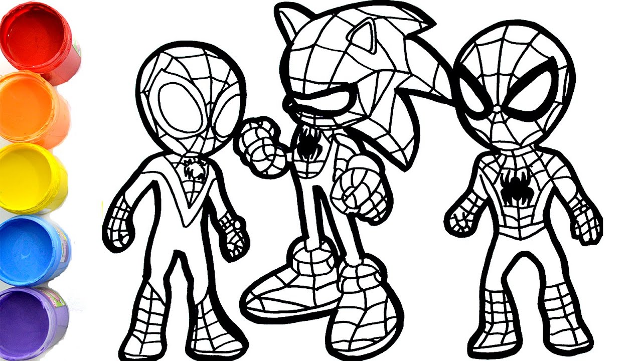 Drawings of the Marvel's SPIDEY and His Amazing Friends Vs SONIC of the spidey|SONIC & Spider-Man