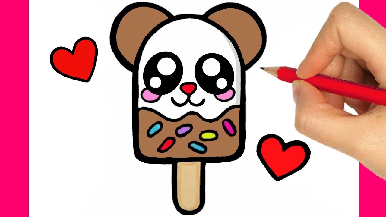 HOW TO DRAW A ICE CREAM EASY STEP BY STEP - DRAWING A CUTE ICE CREAM - HOW TO DRAW ICE CREAM KAWAII