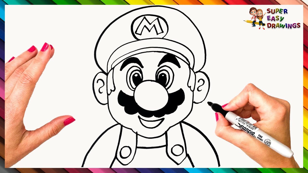 How To Draw Super Mario Step By Step  Super Mario Drawing Easy