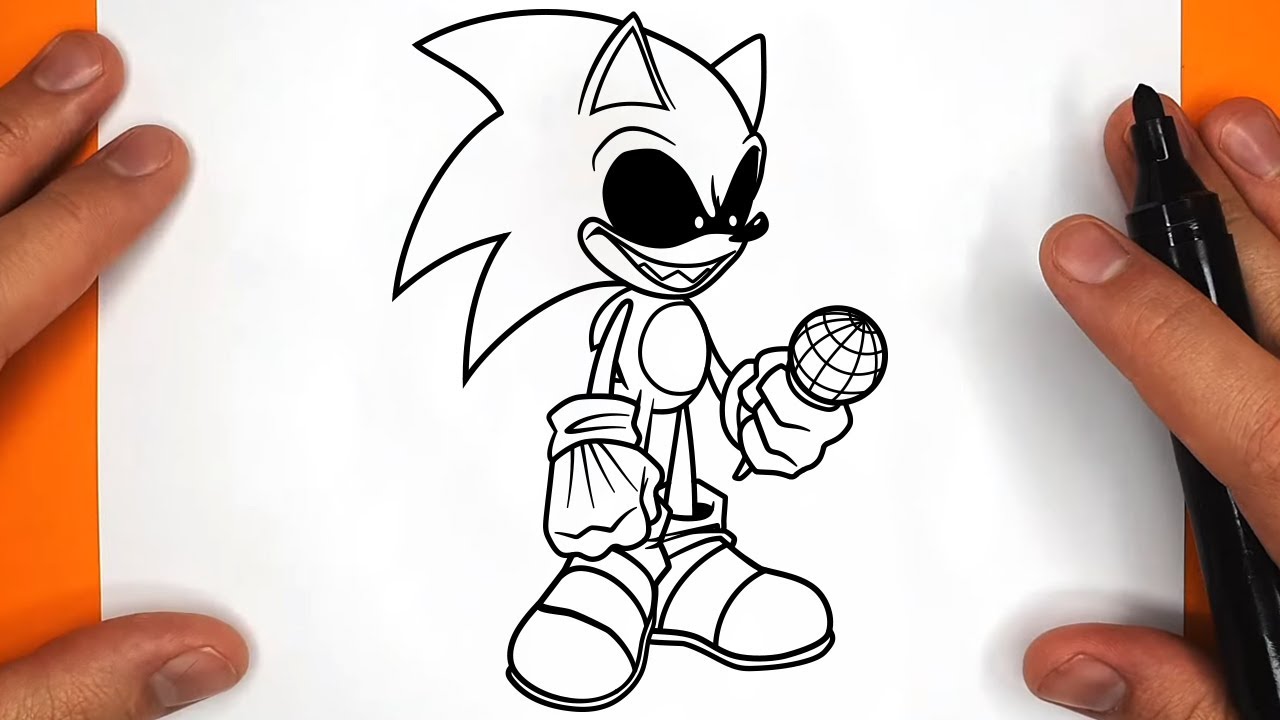 COMO DIBUJAR A SONIC EXE Zero Version Remake Friday Night Funkin