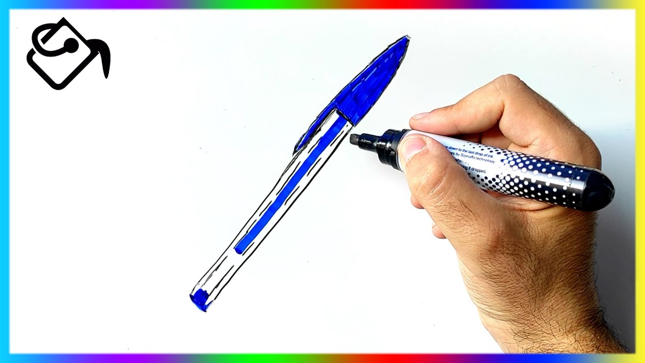 Comment dessiner un stylo bic | dessin stylo bic facile