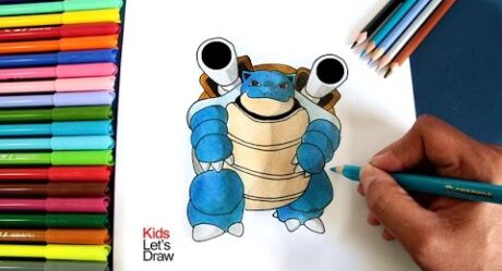 Cómo dibujar a BLASTOISE (Pokémon GO) | How to draw Blastoise (Pokemon GO)