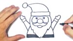 Cómo dibujar a Santa Claus Kawaii paso a paso