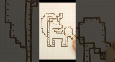 Cómo dibujar un Unicornio Pixel Art #Shorts