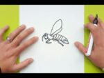 Como dibujar una avispa paso a paso | How to draw a wasp