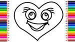 Cute Heart Smiley Face Drawings | How to Draw a Cute Heart Smiley Face