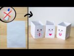 DIY Paper Box /Easy Origami Box Tutorial / School Crafts | สอนพับกล่องกระดาษง่ายๆ