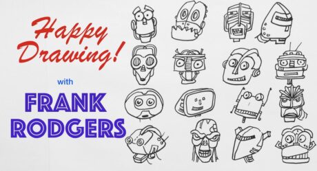 Dibujar 16 caras de robot – ¡Rápido! – ¡Feliz dibujo! con frank rodgers